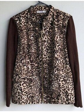 Tanjay leopard print zip jacket